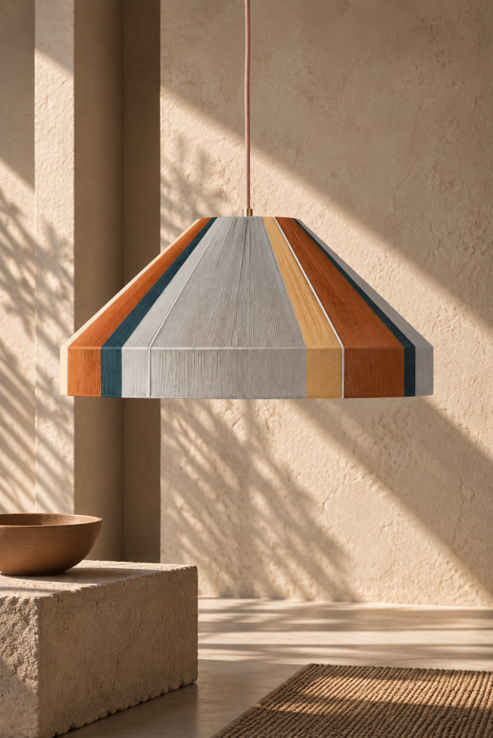 SAMOS pendant lamp by HOMMETRY in a warm architectural interior