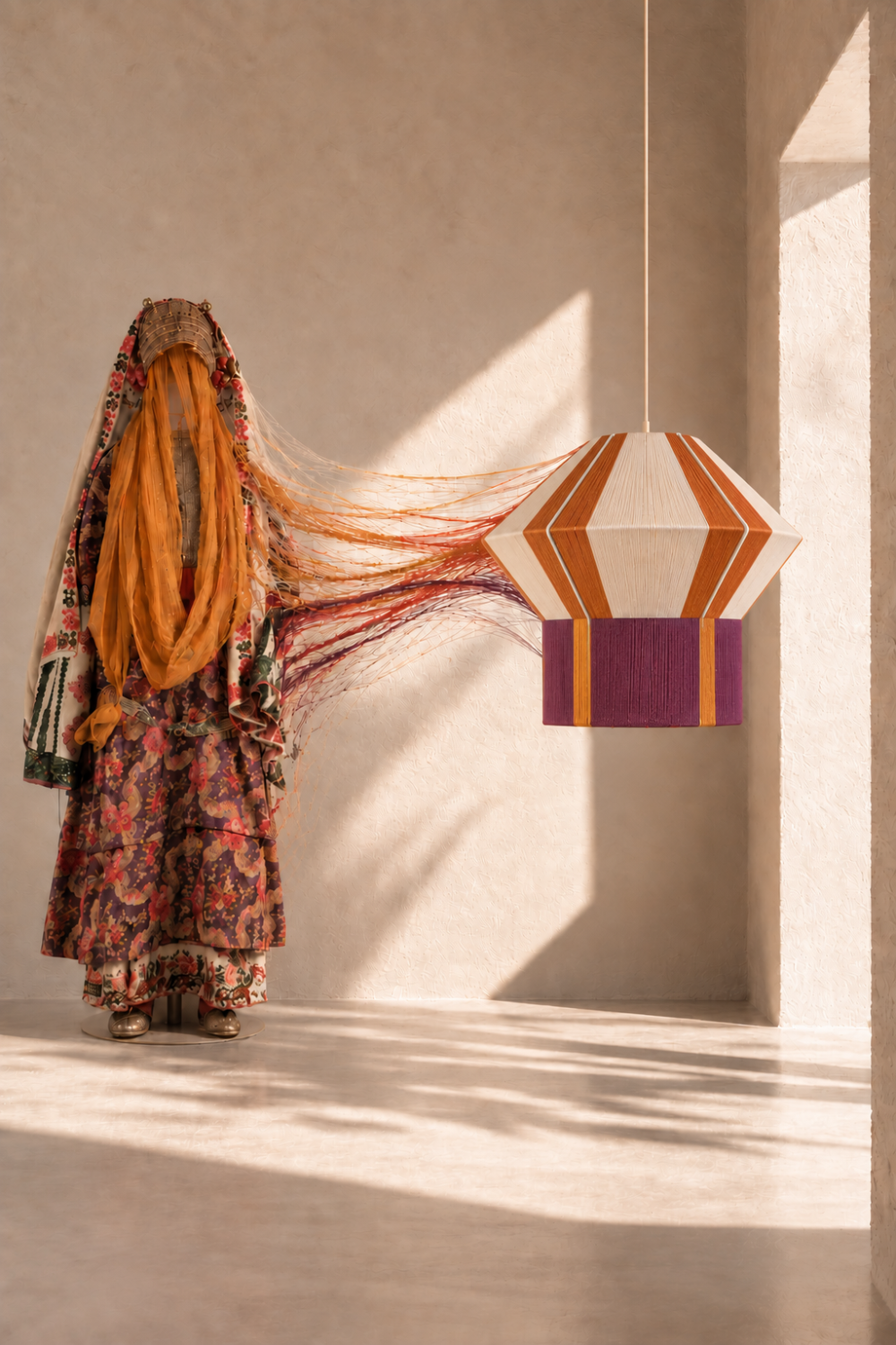 ASTYPALAIA pendant lamp by HOMMETRY inspired by traditional island dress